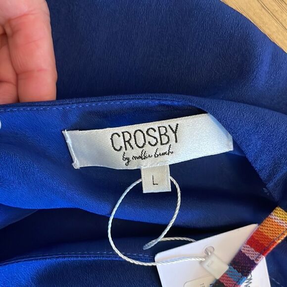 CROSBY BY MOLLIE BURCH SOLID BLUE ELLA DRESS WITH RAINBOW STRAPS.  NEW W… - Picture 10 of 12